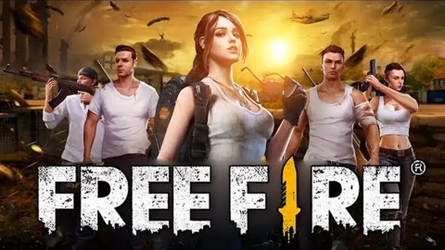 Official Free Fire key art with the game logo