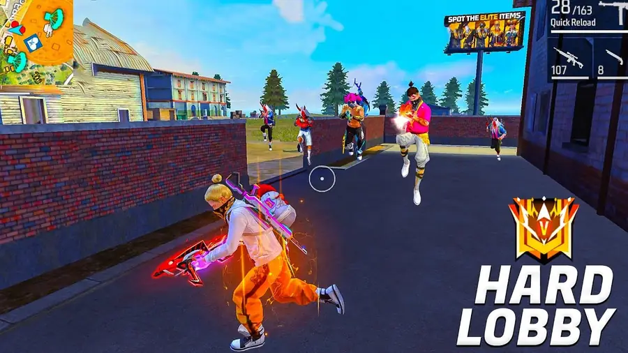 Free Fire solo versus squad gameplay screenshot